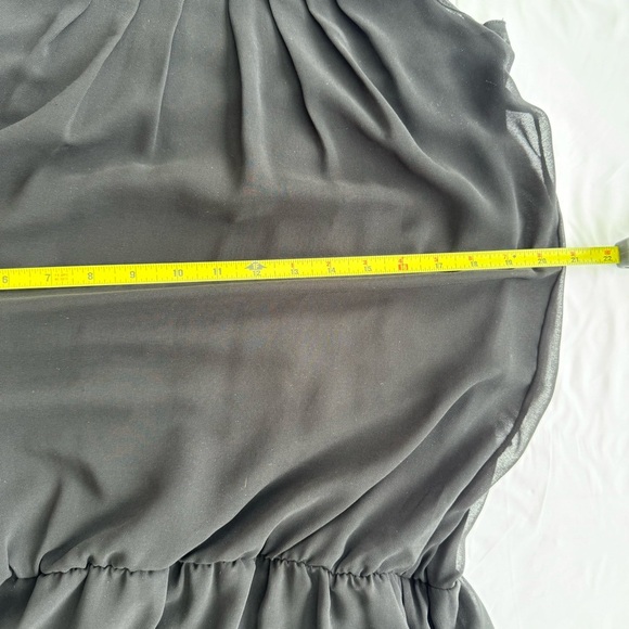 RUDSAK Black Goth Mini Dress Halter Ruffles Chiffon Sheer - Picture 10 of 16